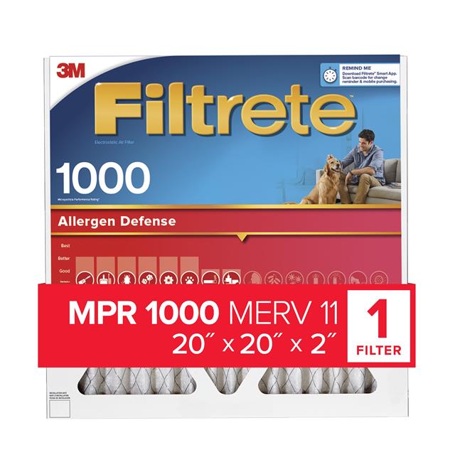 【NADP02-2IN-4 1000 MPR】FILTRETE ELECTROSTATIC AIR FILTE