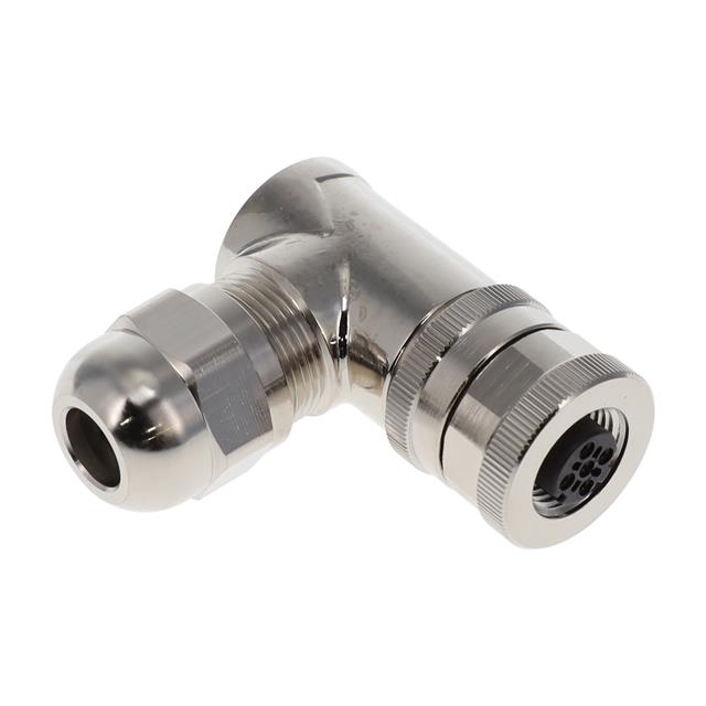 【T4112512051-000】M12 F, 5P SILVER D_CODE RA SHIEL