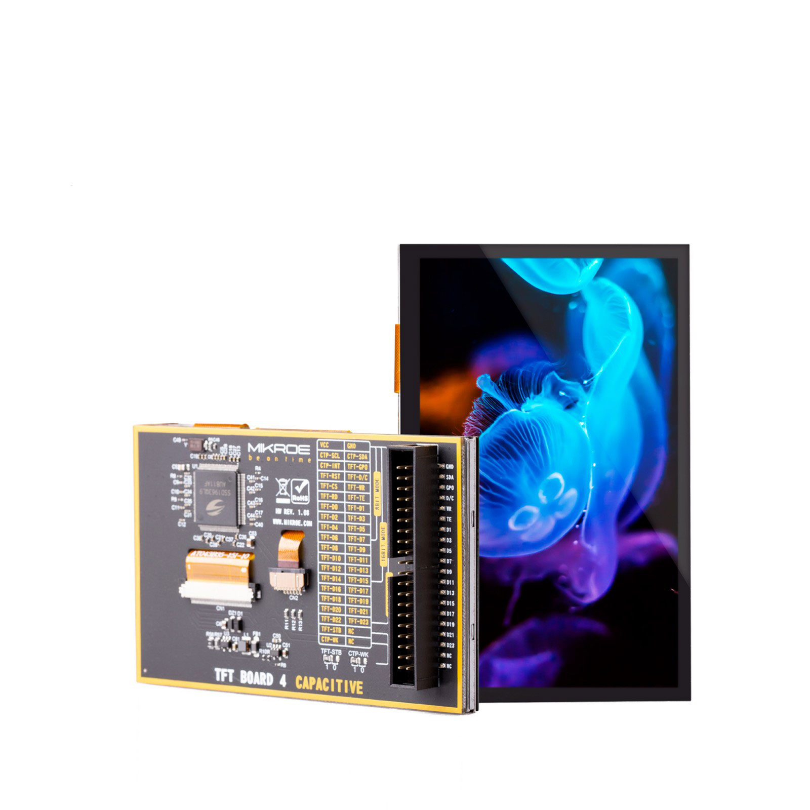 【MIKROE-3508】TFT BOARD 4 CAPACITIVE