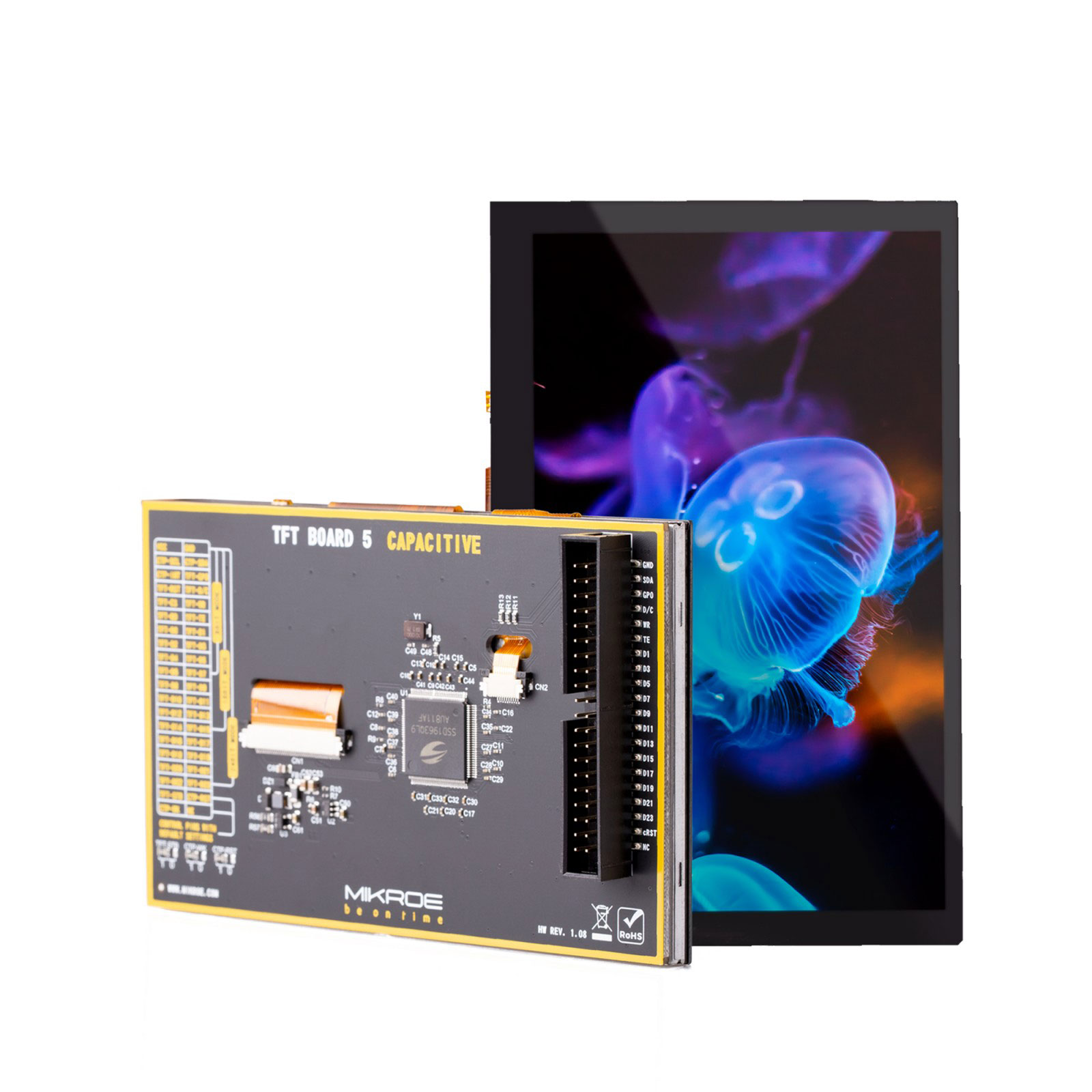 【MIKROE-3509】TFT BOARD 5 CAPACITIVE