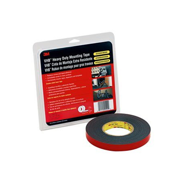 TAPE DBL SIDED BLACK 1/2"X36YDS【5952】