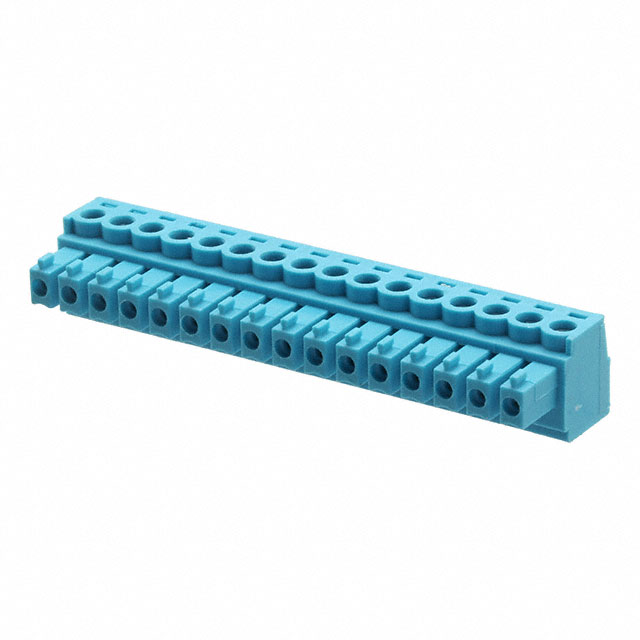 【TBP02P1-381-16BE】TERM BLOCK PLUG 16POS 3.81MM