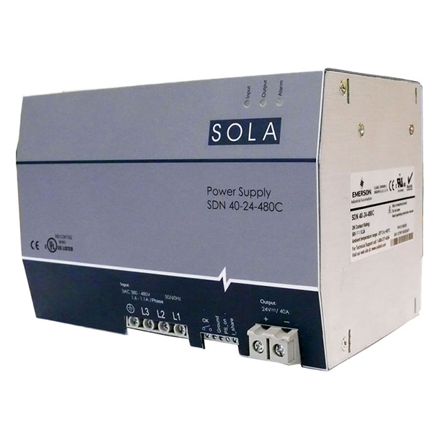 AC/DC DIN RAIL SUPPLY 24V 960W【SDN40-24-480C】