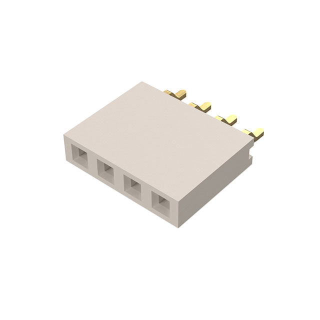 【BG300-04-A-L-A】4W, 2.54MM PTH SOCKET, SIL, SMT,