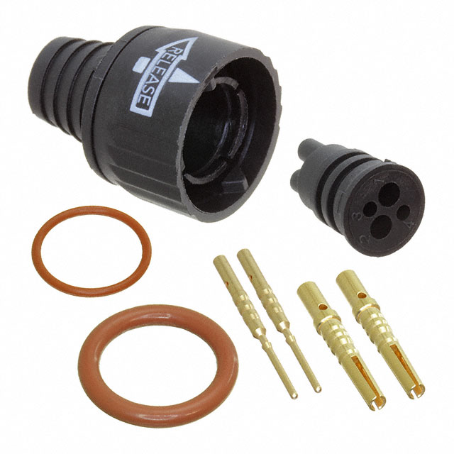 【300028】CONN PLUG MALE 4P GOLD SLDR CUP