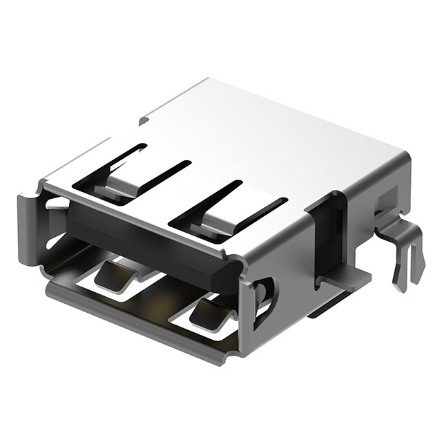 【USB1015-GF-L-A】USB A SKT, MID-TH, R/A, GF, OFFS