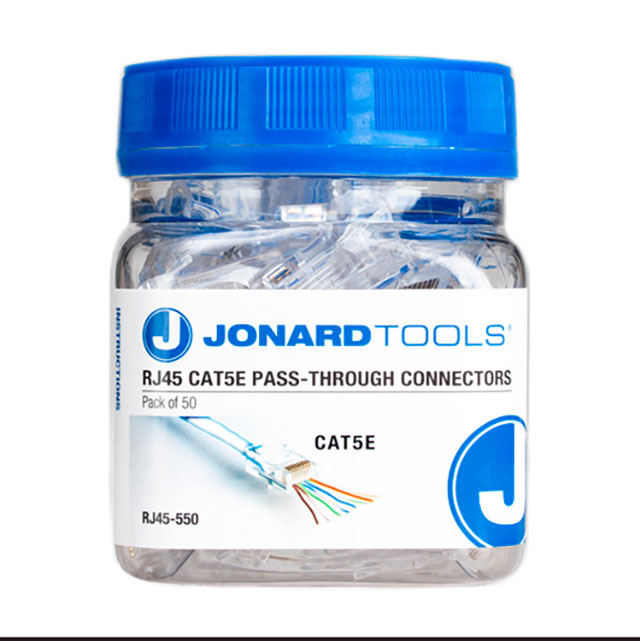 【RJ45-550】RJ45 CONNECTORS CAT5E PASS-THRU