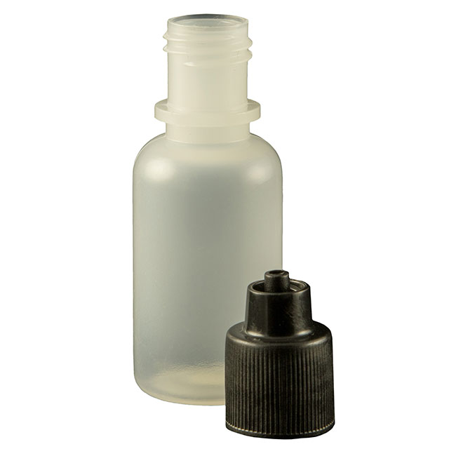 0.5OZ BOTTLE LDPE BOSTON ROUND W【JG0.5BC】