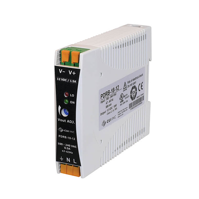 【PDRB-18-24】AC/DC DIN RAIL SUPPLY 24V 18W