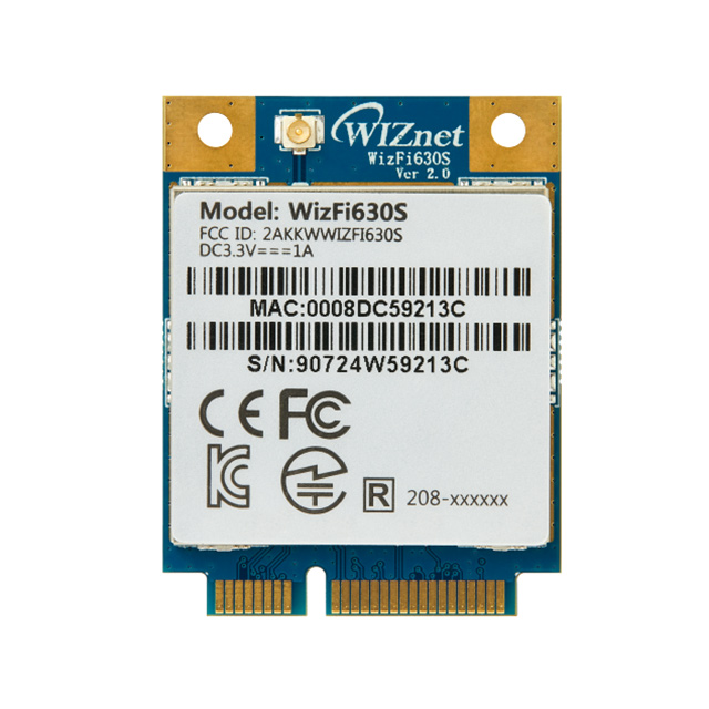 【WIZFI630S】RF TXRX MOD WIFI U.FL CARD EDGE