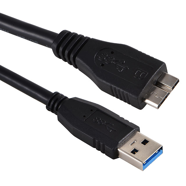 【A-USB30AM-30MBM-100】CABLE A PLUG TO MCR B PLUG 3.28'