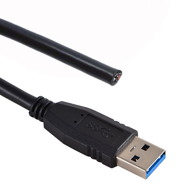 【A-USB30AM-OE-300BK24】CABLE A PLUG TO OPEN 9.84'
