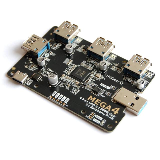 【MEGA4】MEGA4 4PORT USB 3.1 HUB FOR RPI4