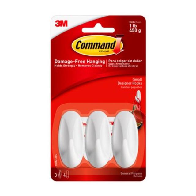 COMMAND SMALL DESIGNER HOOKS, 3【17082-3ES】
