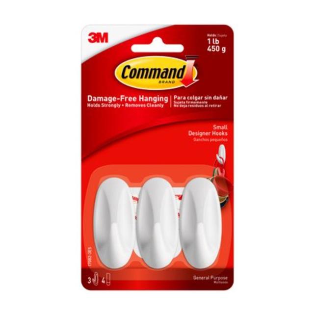 【17082-3ES】COMMAND SMALL DESIGNER HOOKS, 3