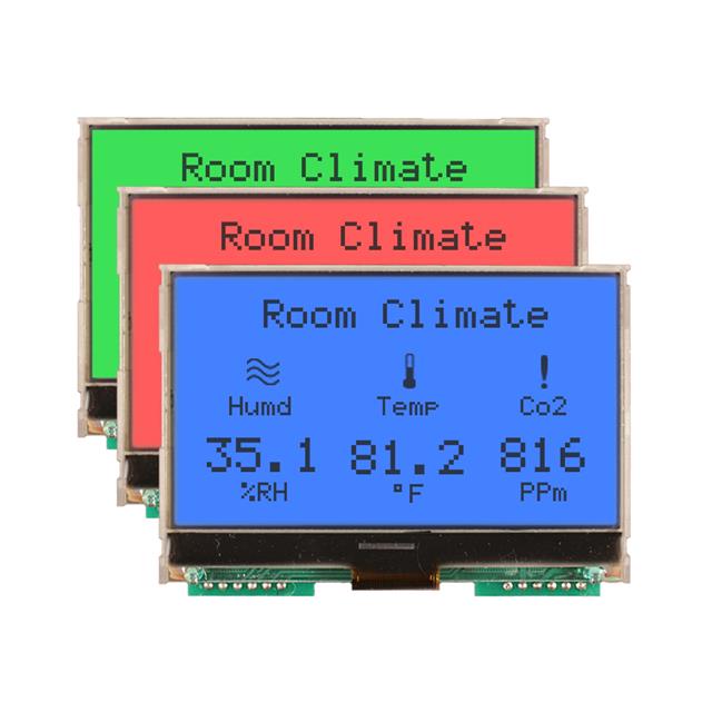 【NHD-C12864A1Z-FS(RGB)-FBW-HT1】GRAPHIC DISPLAY FSTN BLACK (RED/