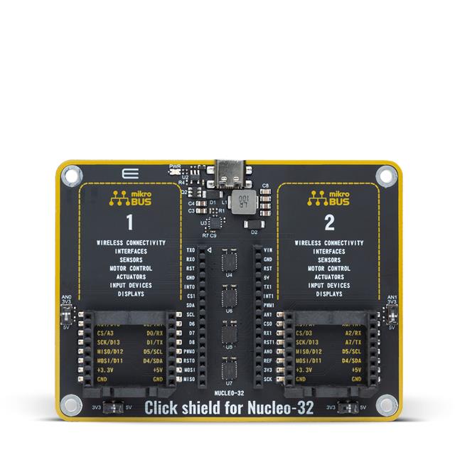 【MIKROE-5177】CLICK SHIELD FOR NUCLEO-32