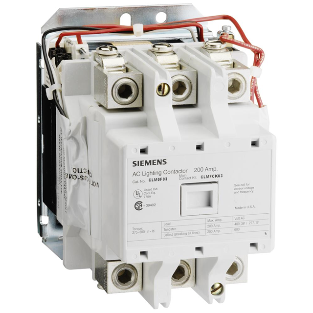 【CLM0F03120】CONTACTOR LTG M-HELD,200A,3NO,OP