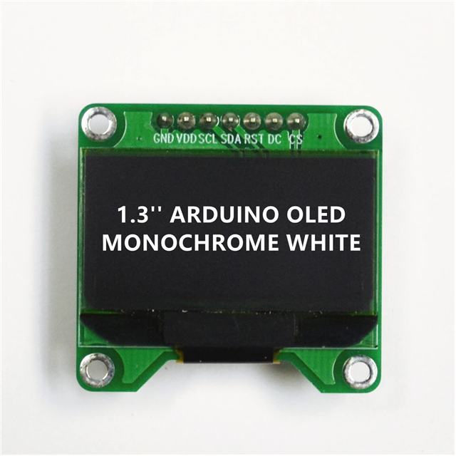 【AOM12864A0-1.3WW-ANO】1.3'' ARDUINO OLED WHITE 128X64