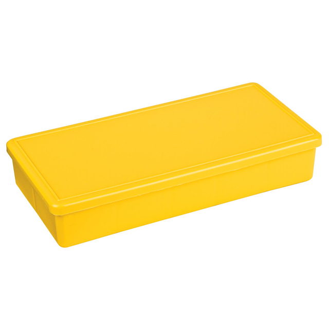 BOX PLAS YELLOW 6.75"L X 3.19"W【6698TF】