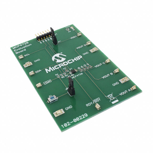 【MCP4728EV】BOARD EVAL 12BIT 4CH DAC MCP4728