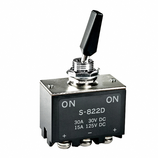 SWITCH TOGGLE DPDT 30A 30V S822D NKKスイッチズ製｜電子部品・半導体