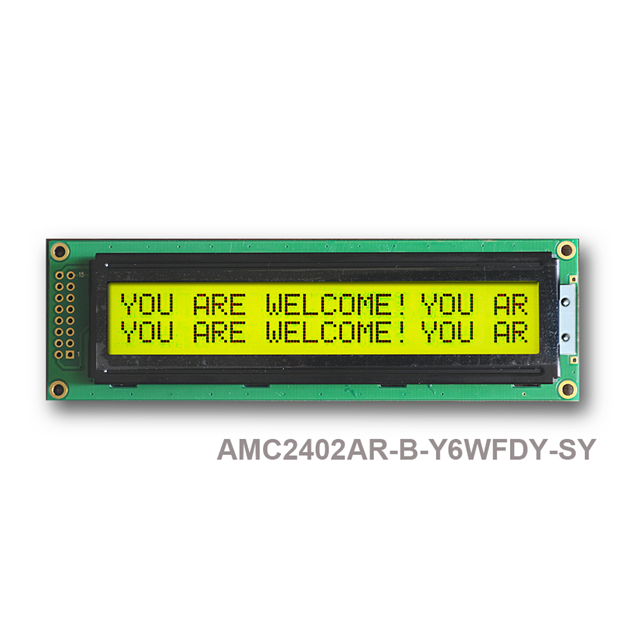 【AMC2402AR-B-Y6WFDY】24X2 CHARACTER STN YELLOW GREEN