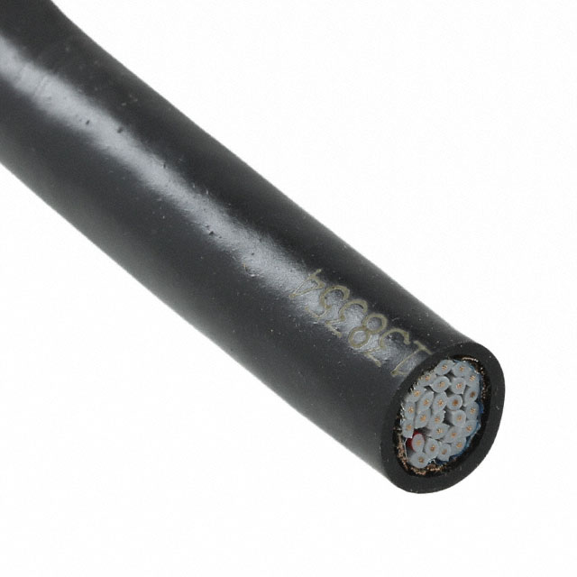 【159-2801-025】CBL RIBN 25COND 0.05 BLACK 5'