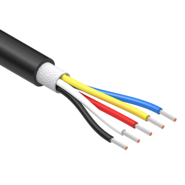CABLE 5COND 28AWG BLACK【30-02003】