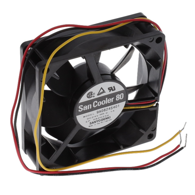 【9A0824S401】FAN AXIAL 80X25MM 24VDC WIRE