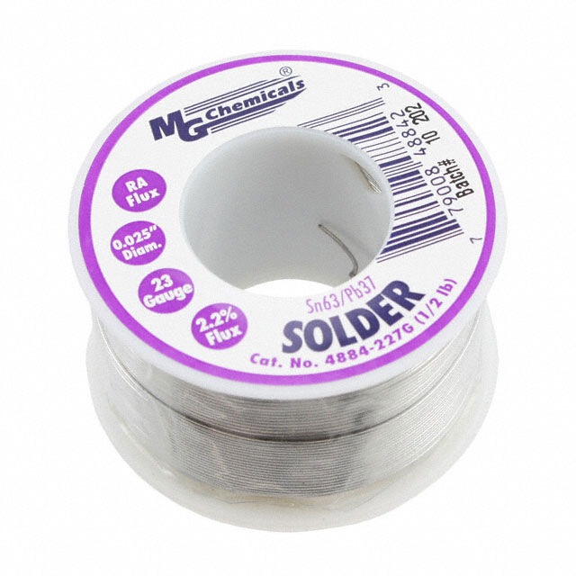 【4884-227G】SOLDER RA 63/37 .025" 1/2 LBS