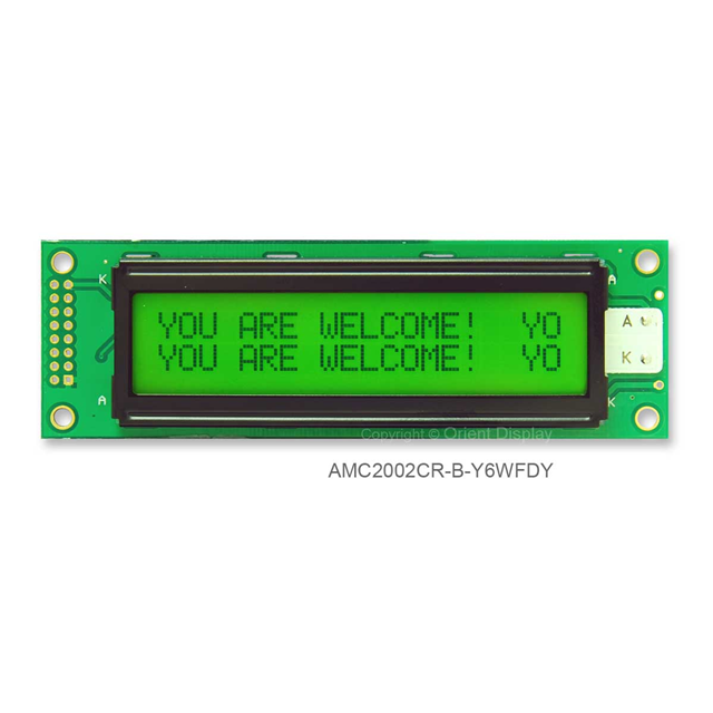 【AMC2002CR-B-Y6WFDY】20X2 CHARACTER LCD STN YG