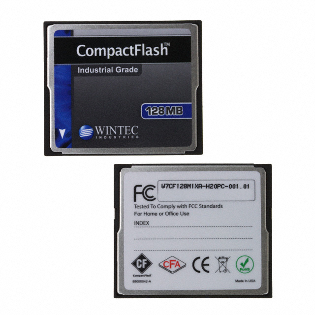 【W7CF128M1XA-H20PC-001.01】MEM CARD COMPACTFLASH 128MB SLC
