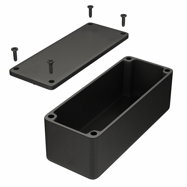 【1550ABK】BOX ALUM BLACK 3.50"L X 1.38"W