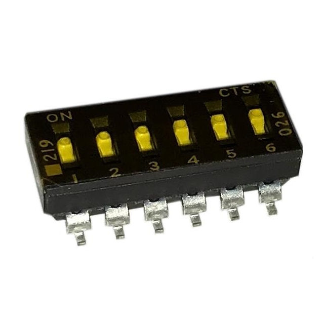 【219-6LPSTR】SWITCH SLIDE DIP SPST 0.1A 20V [digi-reel品]