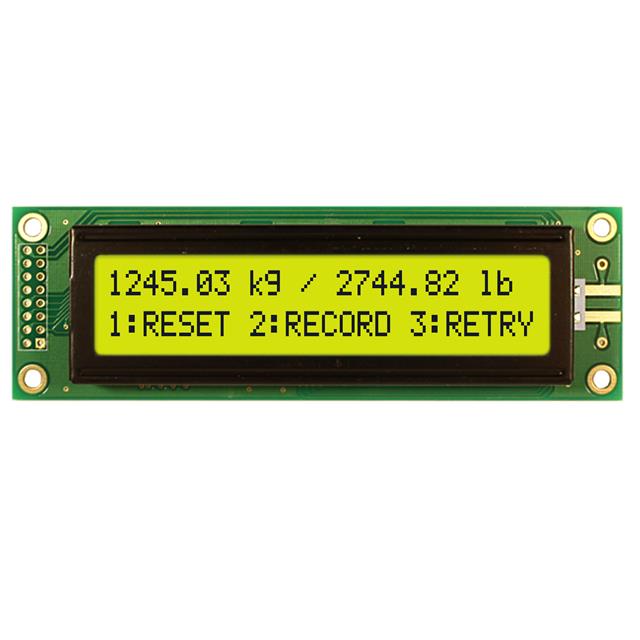 【NHD-0224BZ-FL-GBW】LCD MOD 48DIG 24X2 TRANS YLW/GRN