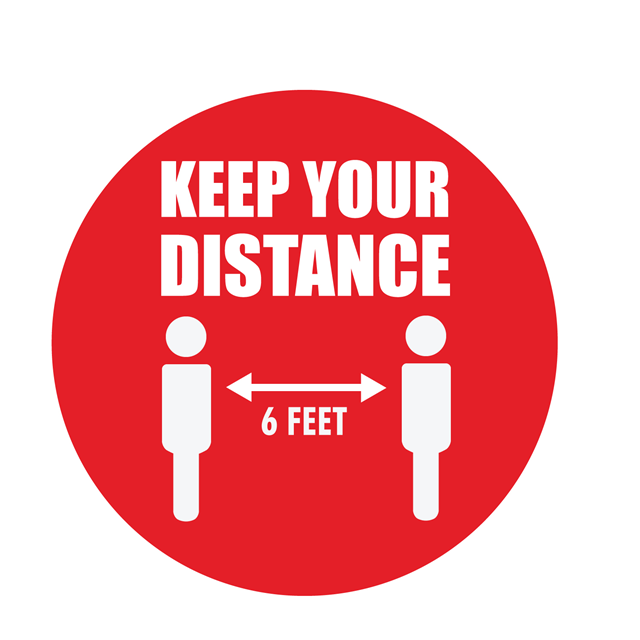 【3M 3662-10 KEEP DISTANCE】KEEP YOUR DISTANCE 7.5" 1=1PC