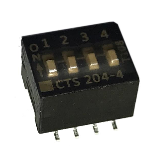 【204-4STR】SWITCH SLIDE DIP SPST 0.05A 24V