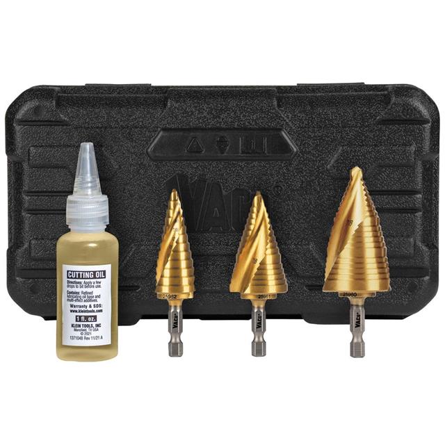 【25951】VACO 3 PC STEP DRILL BIT KIT