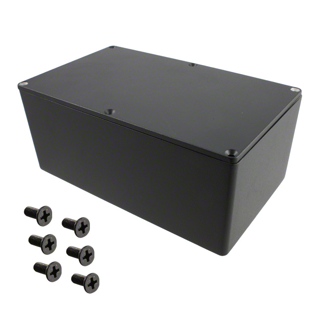 【1590EEBK】BOX ALUM BLACK 7.88"L X 4.73"W
