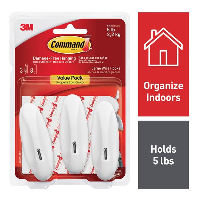 COMMAND LARGE WIRE HOOK, 17069-3【17069-3ES】