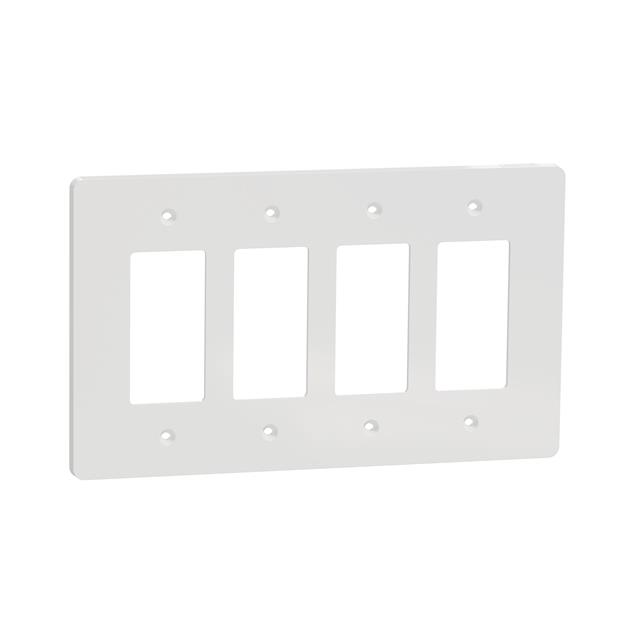 【SQWS141004WH】4 GANG MID+ WALL PLATE WH