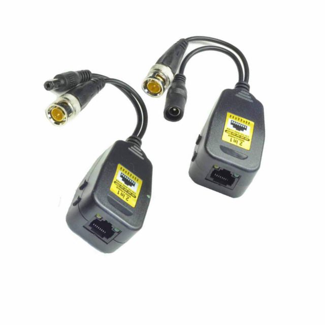 【T0203S】VIDEO BALUN RJ45 JK-BNC PL+DC