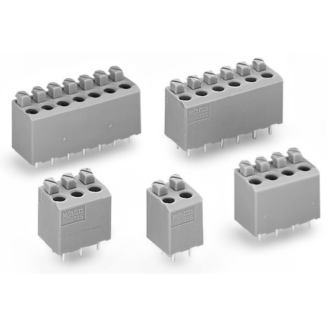 【735-302】PCB TERMINAL BLOCK; PUSH-BUTTON;