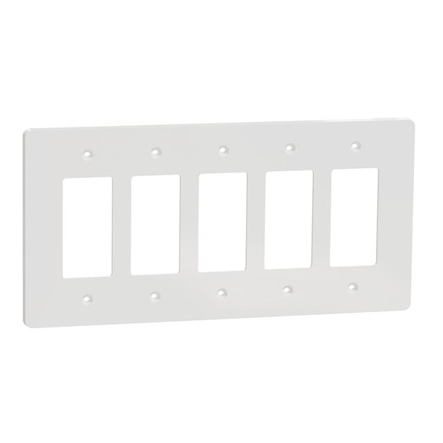 【SQWS141005WH】5 GANG MID+ WALL PLATE WH