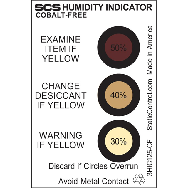 HUMIDITY INDICATOR CARD, COBALT-【3HIC125-CF】