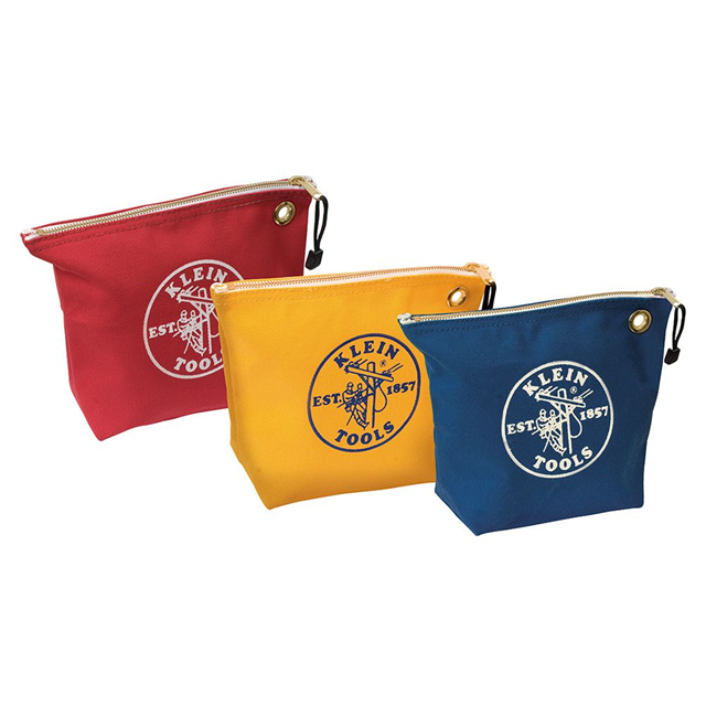 【5539CPAK】ASSORTED CANVAS ZIPPER BAGS, 3-P