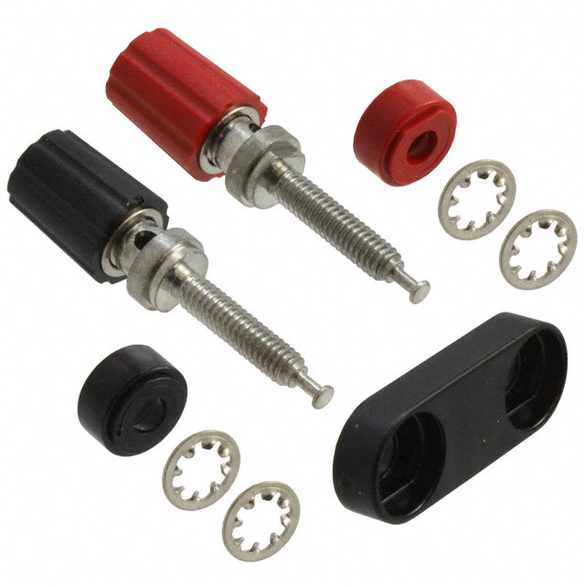 【2440-0】CONN BIND POST DUAL MINI BLK/RED