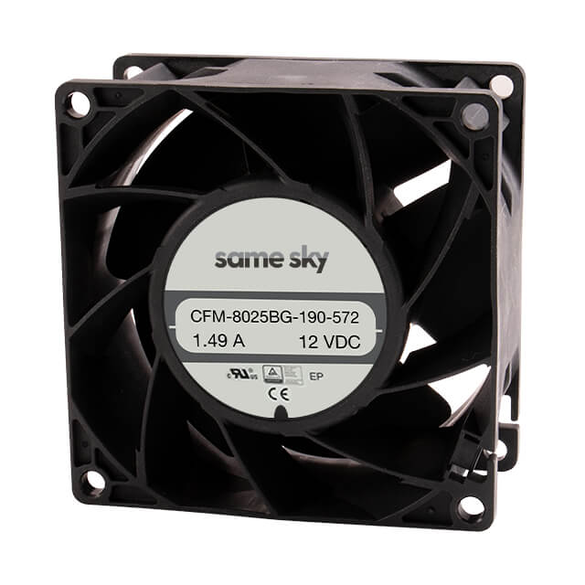 FAN AXIAL 80X25.4MM 12VDC WIRE【CFM-8025BG-190-572-22】