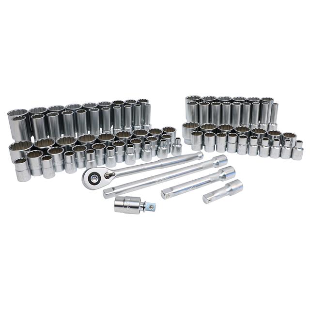 SOCKET SET 6PT/12PT 1/2" 84PC【33899】